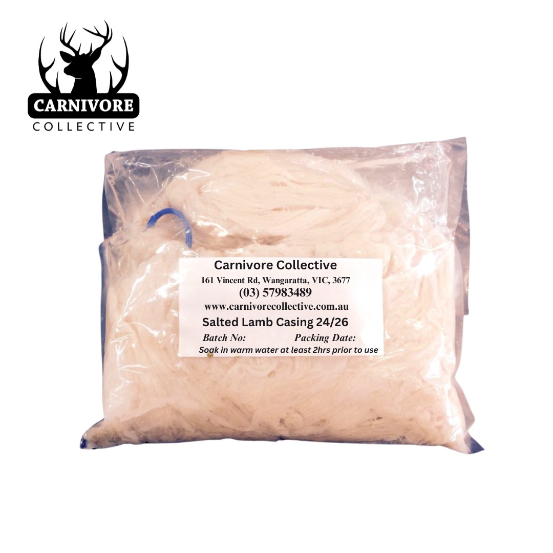 Carnivore Collective Natural Graded 24-26mm Thin Lamb Sausage Casings 91M Pack