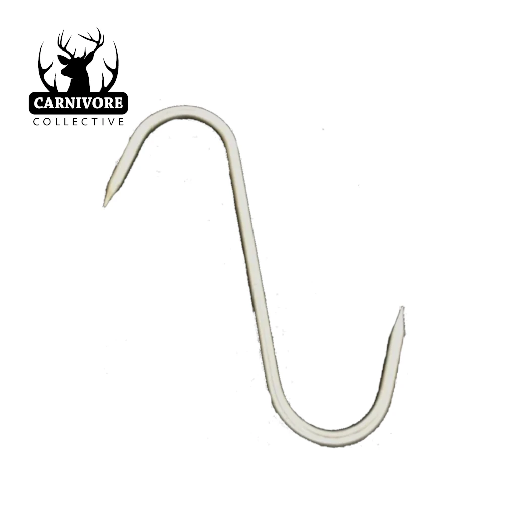 Carnivore Collective 10x 8 'S' Meat Hooks - Solid Stainless Steel