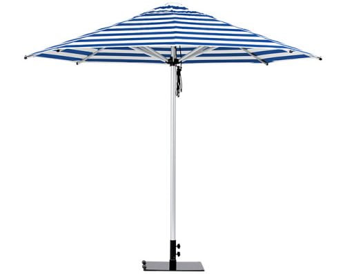 Monaco Outdoor Umbrella Blue White Stripe