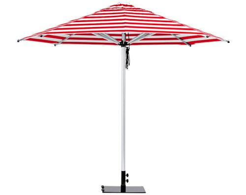 Monaco Outdoor Umbrella Red White Stripe