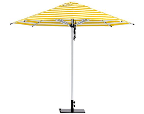 Monaco Outdoor Umbrella Yellow White Stripe