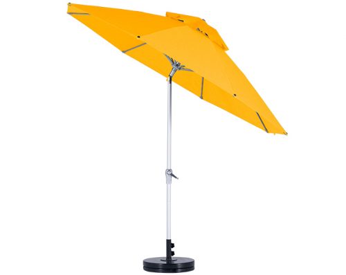 Monterey Auto Tilt Umbrella Yellow Tilted