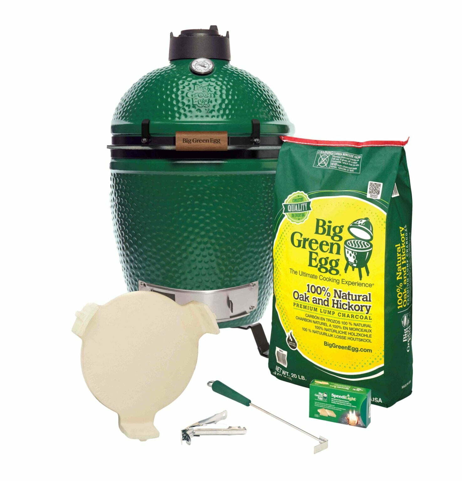 Big Green Egg Medium Ceramic Grill - Built In Bundle