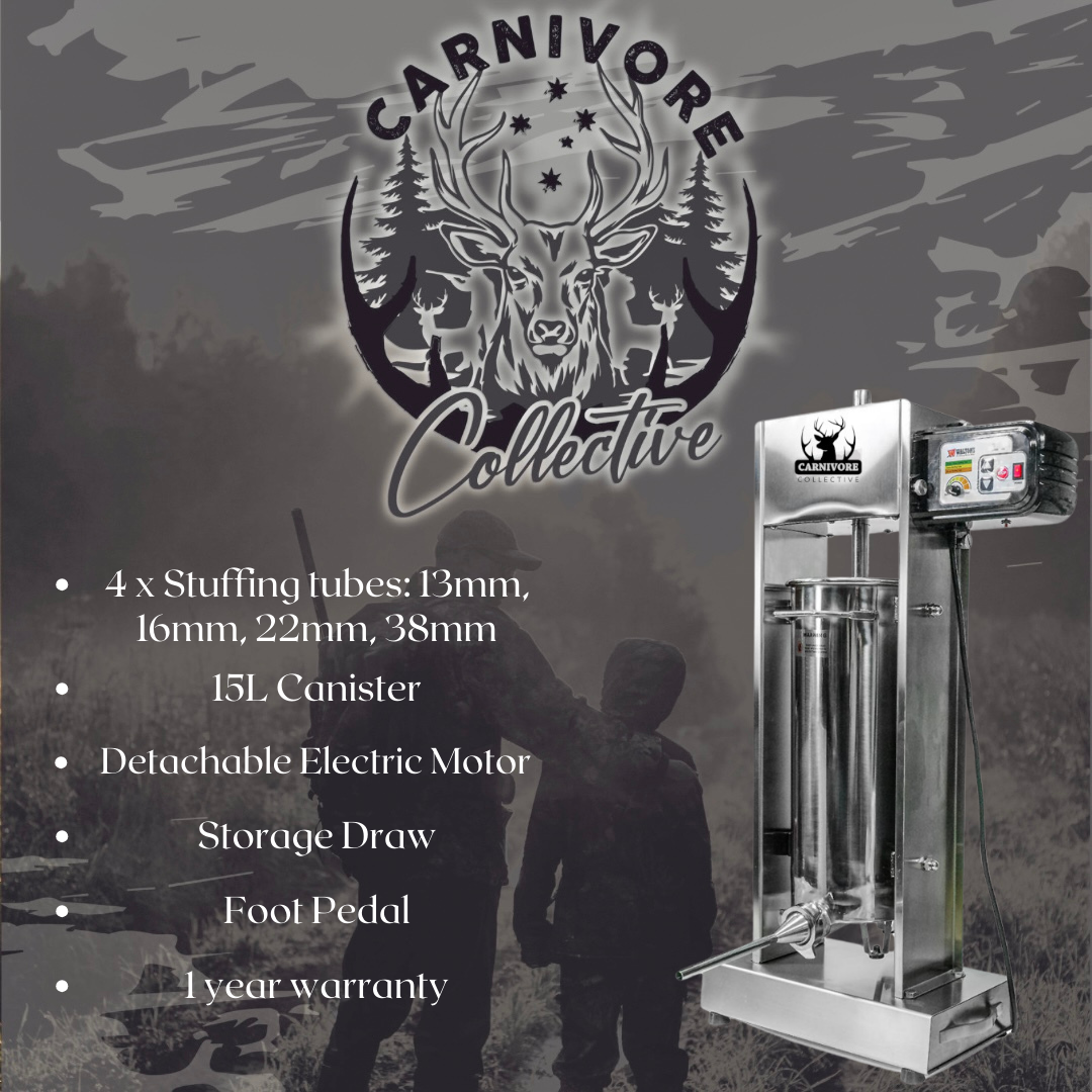 Carnivore Collective Vertical 15L Electric Sausage Filler