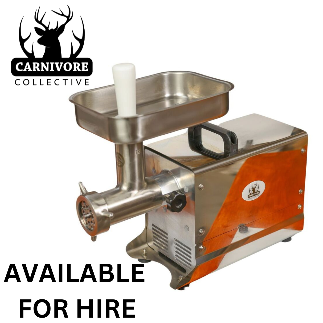 #12 Carnivore Collective Mincer with Attachments – HIRE per day or weekend