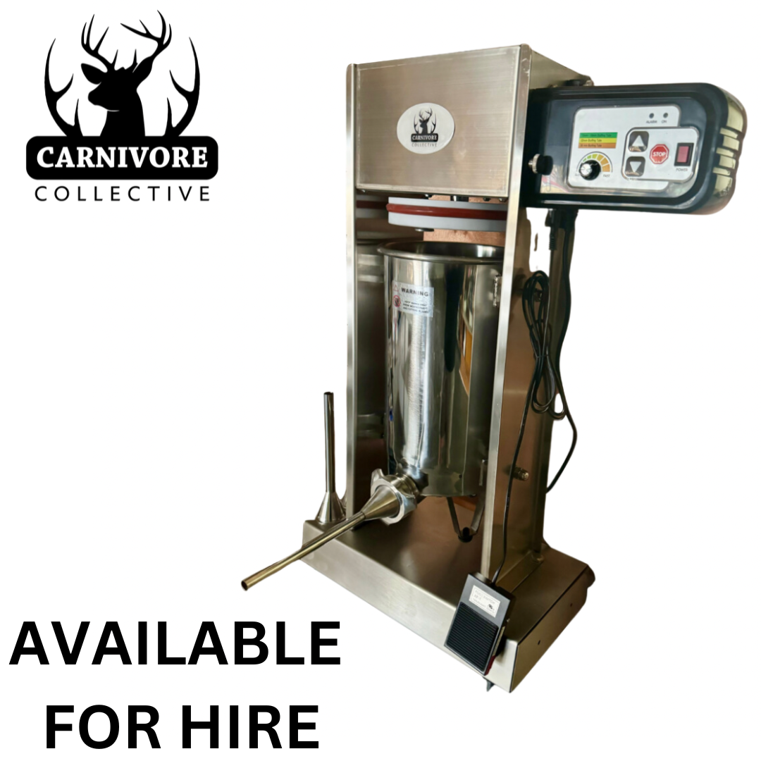 Carnivore Collective 10L Electric Sausage Filler – HIRE per day or weekend