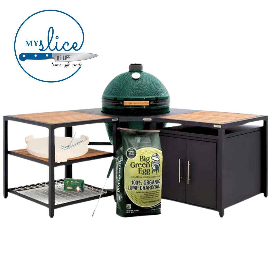 Big Green Egg XL Corner Nest, Expansion Frame & Cabinet Package (1)