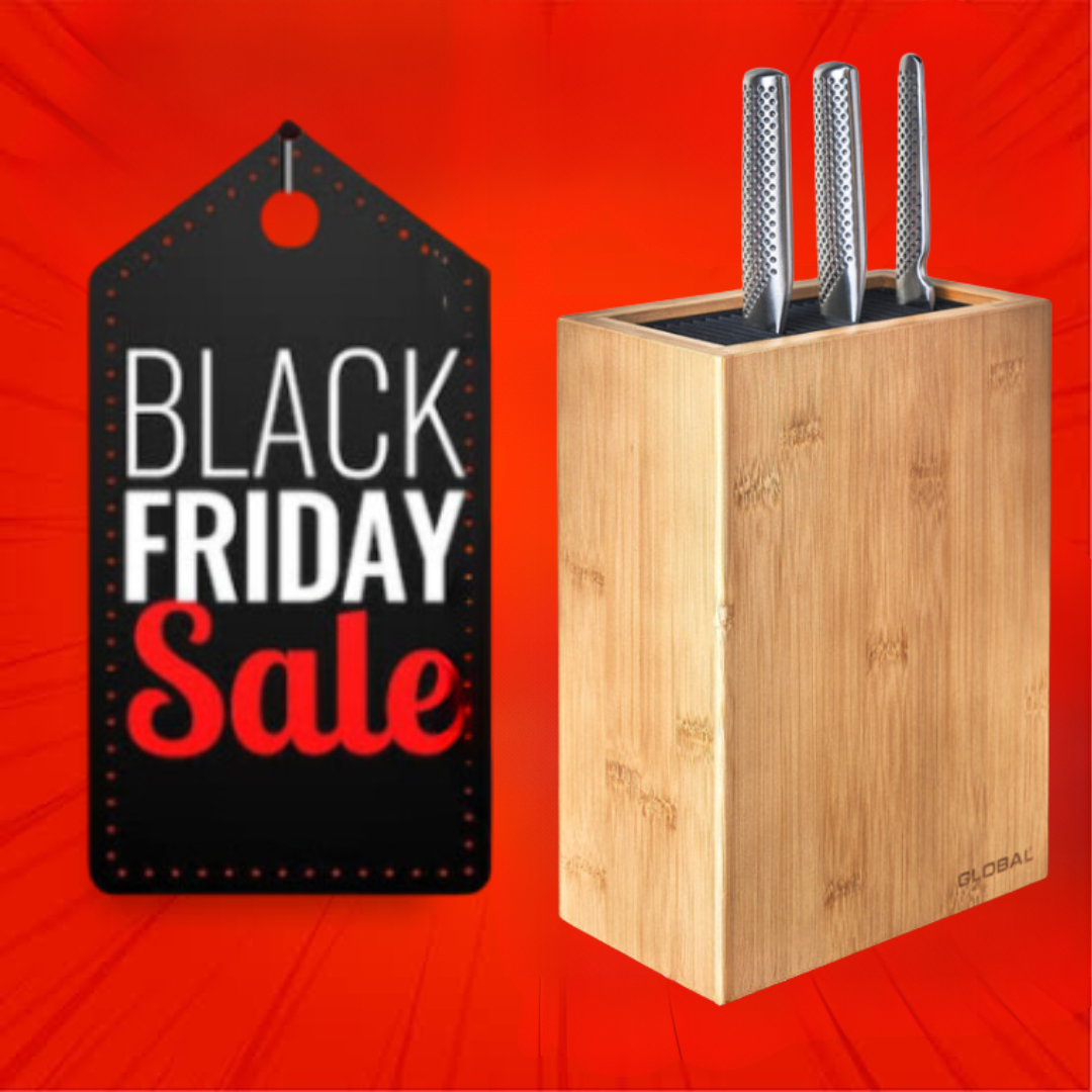 Global Nagoya 5 Piece Knife Block Set - Black Friday Sales