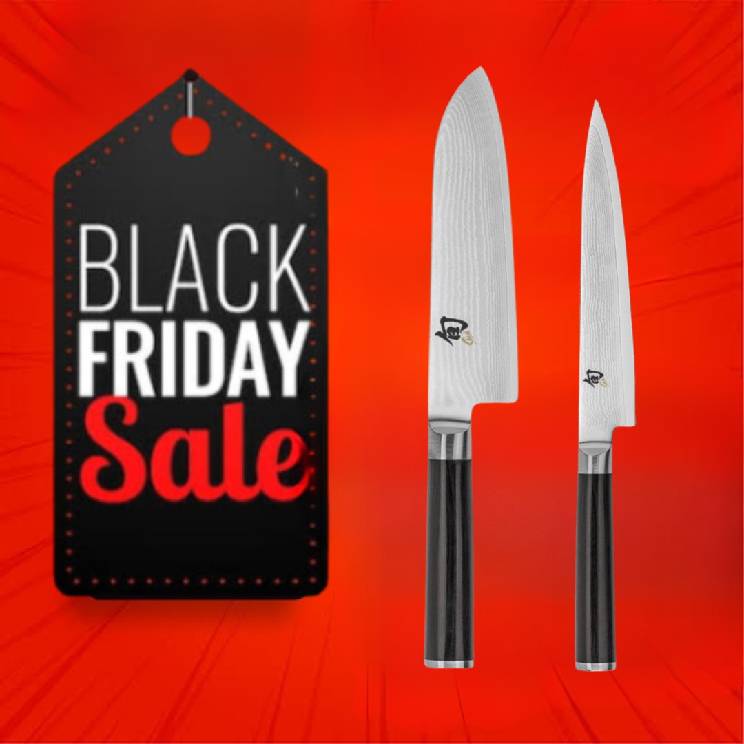 Shun Classic 2 Piece Santoku Knife Set DMS0280 - Black Friday Sales