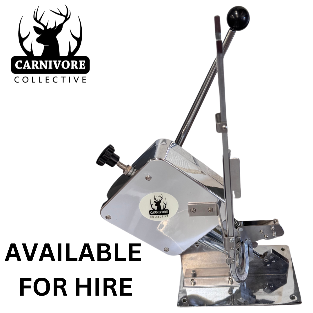 Carnivore Collective Semi-Automatic Bench Top Crimper – HIRE per day or weekend