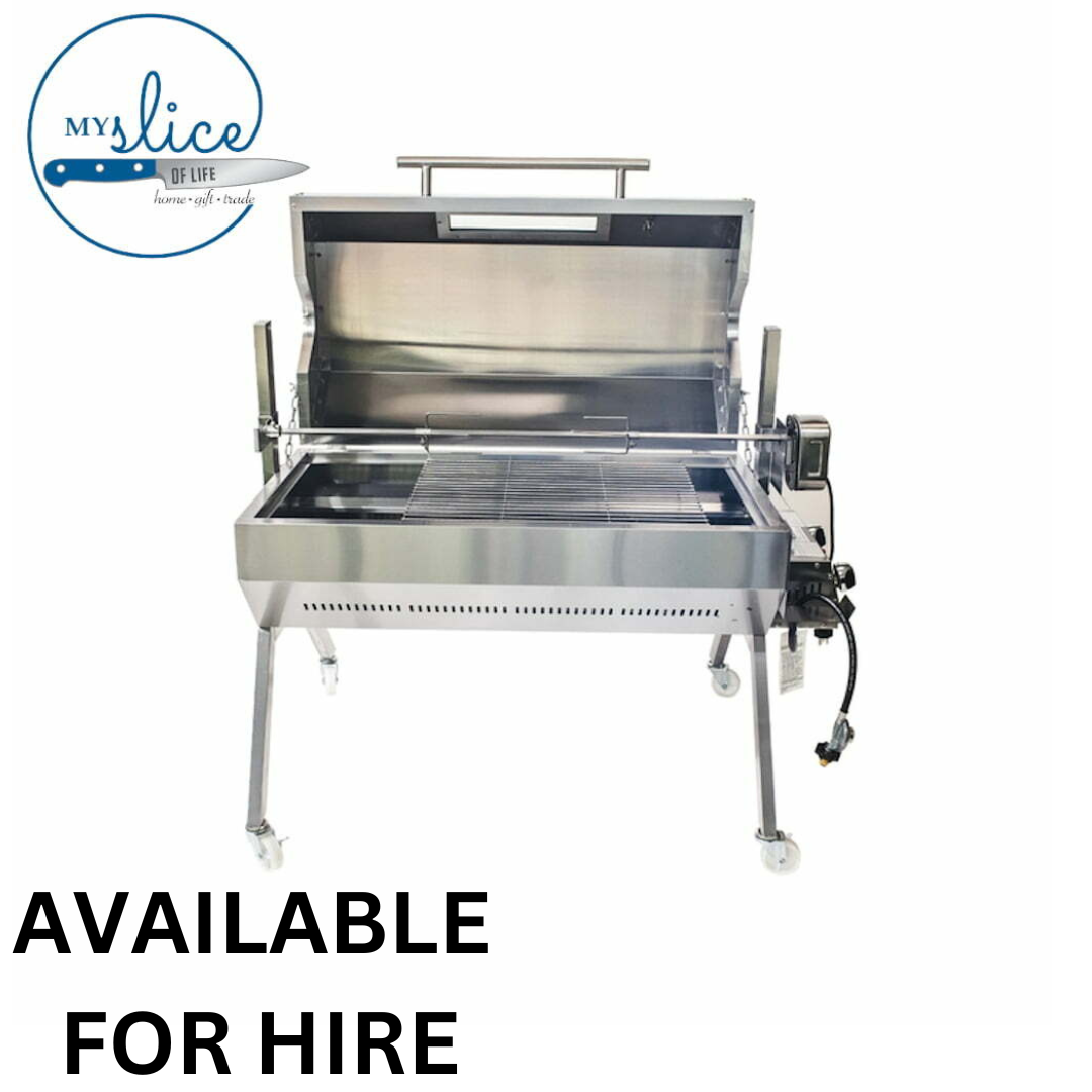 Flaming Coals 1000 Dual Fuel Spit Roaster – HIRE per day or weekend