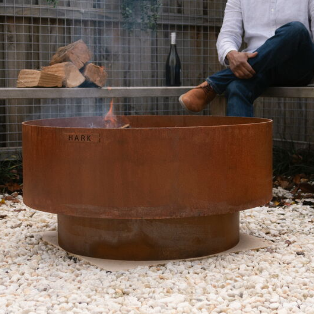 Hark Corten Steel 80cm Round Fire Pit (1)