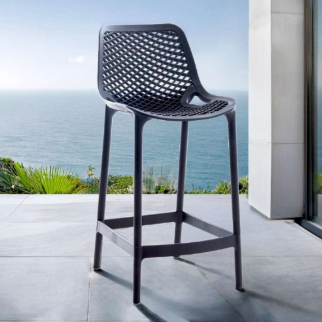 Nikita Outdoor Bar Stool - Charcoal