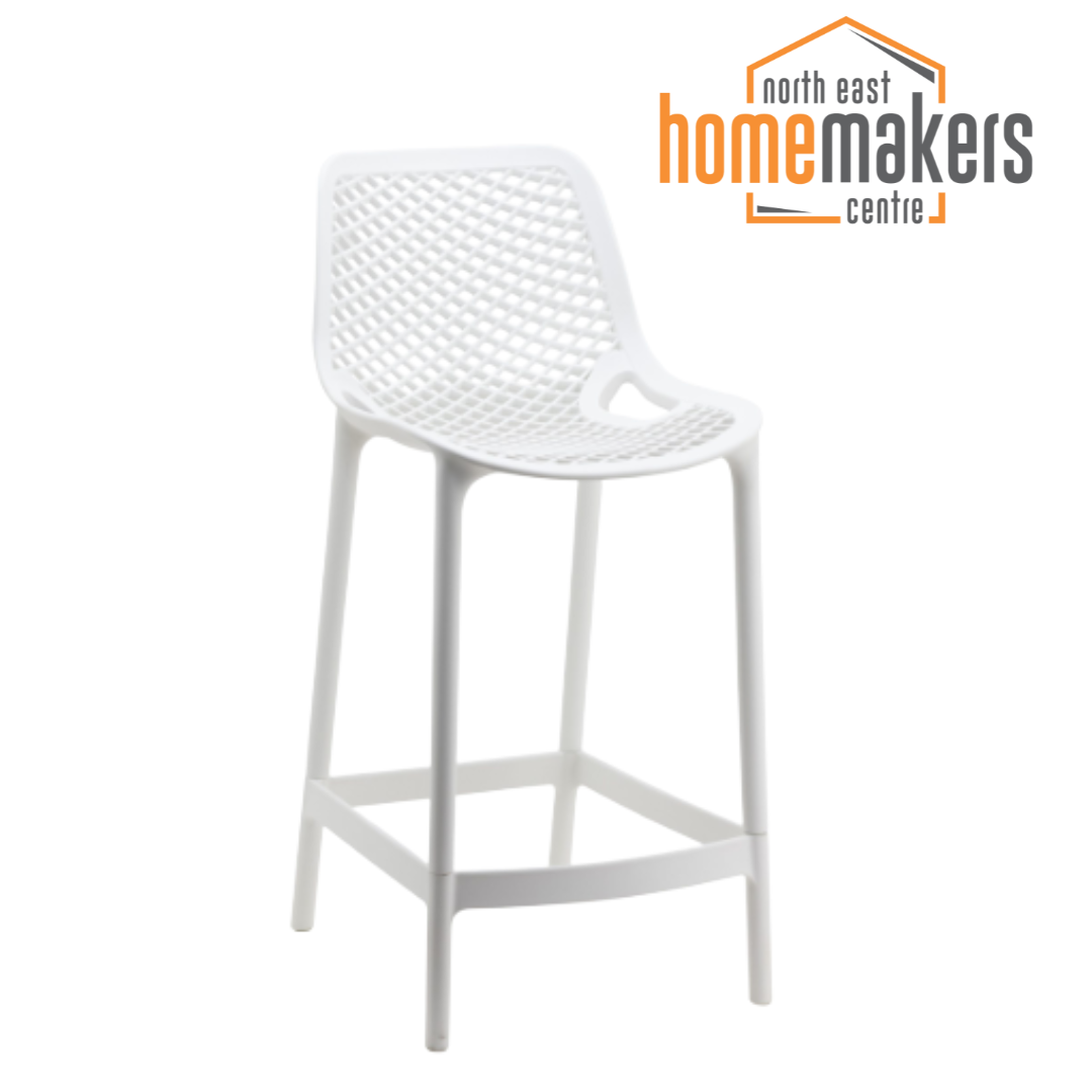 Nikita Outdoor Bar Stool - White